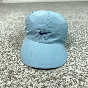 Nike Hat Cap Strap Back Boys One Size Blue Dri-FIT Running Featherlight Swoosh